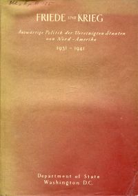 Friede und Krieg. (Umschlag)
