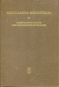 Zimmermann, Orientalische Kultur und europäisches Mittelalte (Umschlag)