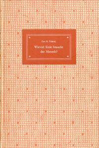 Tolstoj, Wieviel Erde braucht der Mensch? und andere Erzählungen. (Umschlag)