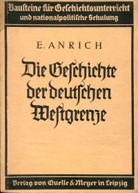 Anrich, Die Geschichte der deutschen Westgrenze. (Umschlag)