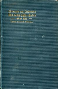 Tiedemann, Aus sieben Jahrzehnten. (Umschlag)