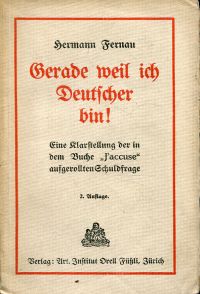 Fernau, Gerade weil ich Deutscher bin! (Umschlag)