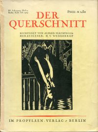 Der Querschnitt, 9. Jahrgang, Heft 7, Ende Juli 1929. (Umschlag)