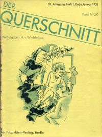 Der Querschnitt, 11. Jahrgang, Heft 1, Ende Januar 1931. (Umschlag)