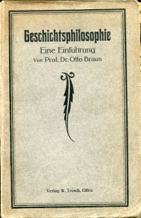 Braun, Geschichtsphilosophie. (Umschlag)