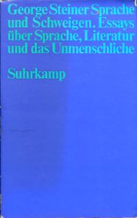 Steiner, Sprache und Schweigen. (Umschlag)