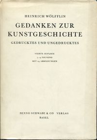 Wölfflin, Gedanken zur Kunstgeschichte. (Umschlag)
