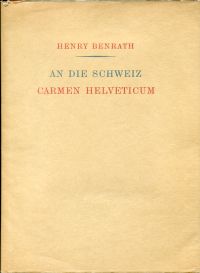 Benrath, Carmen helveticum. (Umschlag)