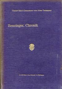 Benzinger, Die Bücher der Chronik. (Umschlag)