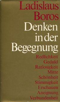 Boros, Denken in der Begegnung. (Umschlag)