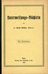 Müller, Unterweisungs-Büchlein. (Umschlag)