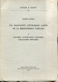Salmon, Les Manuscrits liturgiques latins de la Bibliothèque Vaticane (Umschlag)