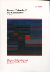 Fehlmann, Eberhard W. Kornfeld und der Kunsthandel in Bern. (Umschlag)