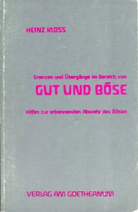 Kloss, Grenzen und Übergänge im Bereich von Gut und Böse. (Umschlag)