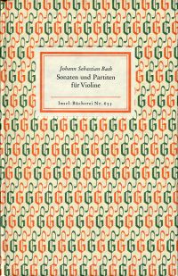 Bach, Sonaten und Partiten für Violine allein. (Umschlag)