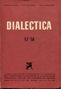 Dialectica, Vol. 15, No. 1/2: (Umschlag)