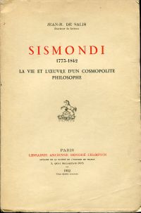 Salis, Sismondi, 1775 - 1842. (Umschlag)