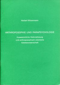 Witzenmann, Anthroposophie und Parapsychologie. (Umschlag)