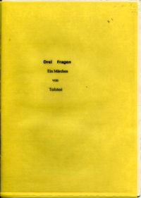 Tolstoj, Drei Fragen. (Umschlag)