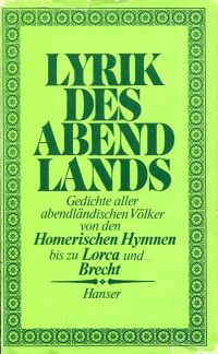Britting, Lyrik des Abendlands. (Umschlag)
