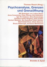 Resch, Psychoanalyse, Grenzen und Grenzöffnung. (Umschlag)