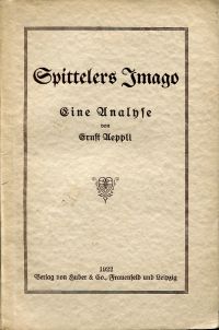 Aeppli, Spittelers Imago. (Umschlag)