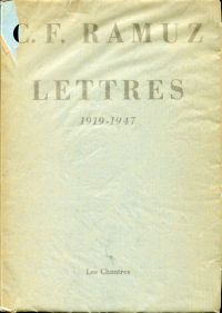 Ramuz, Lettres, 1919-1947. (Umschlag)