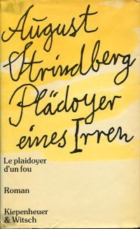Strindberg, Plädoyer eines Irren.  Le plaidoyer d'un fou. (Umschlag)