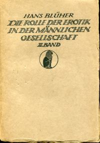 Blüher, Familie und Männerbund. (Umschlag)