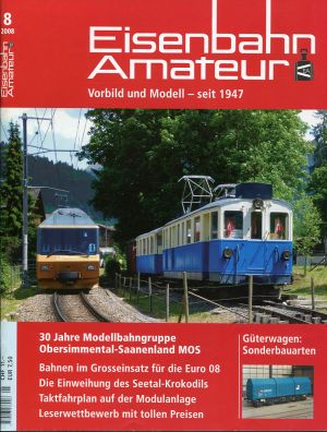 Eisenbahn-Amateur, Nr. 8/2008. (Umschlag)