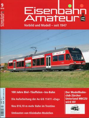 Eisenbahn-Amateur, Nr. 9/2016. (Umschlag)