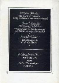 Kloske, Die Merowinger - ihre Münzen und Geschichte. (Umschlag)