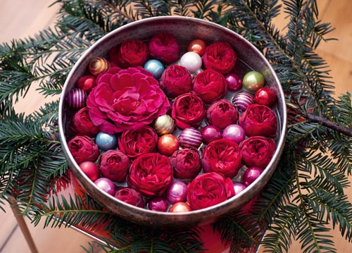 bildreich karten PK 1079: weihnächtliche rosenschale.