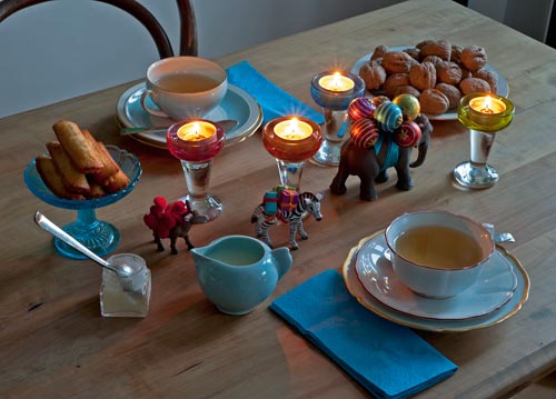 bildreich karten PK 1088: weihnachtskarawane zum nachmittagstee.