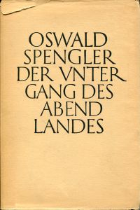 Spengler, Der Untergang des Abendlandes. (Umschlag)