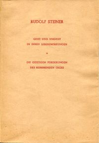 Steiner, Geisteswissenschaft und die Lebensforderungen der Gegenwart. Vorträge a (Umschlag)