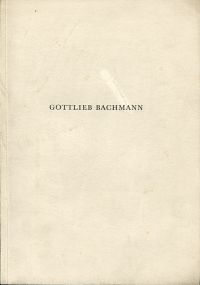 Zur Erinnerung an Gottlieb Bachmann. (Umschlag)