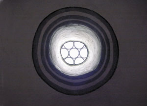 bildreich karten PK 133: fenster in der alten kirche davos monstein.