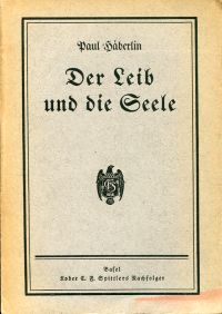 Häberlin, Der Leib und die Seele. (Umschlag)