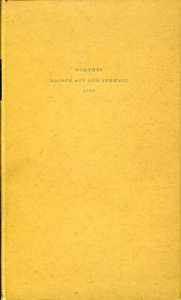 Goethe, Goethes Briefe aus der Schweiz 1779. (Umschlag)