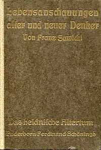 Sawicki, Lebensanschauungen alter und neuer Denker. (Umschlag)
