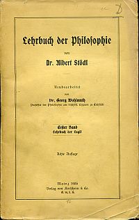 Stöckl, Lehrbuch der Logik. (Umschlag)