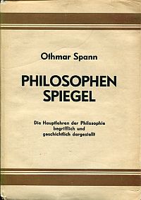 Spann, Philosophenspiegel. (Umschlag)