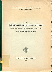 Analyse socio-démographique régionale. (Umschlag)