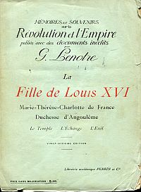 Lenôtre, La fille de Louis XVI. (Umschlag)
