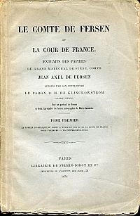 Fersen, Le Comte de Fersen et la cour de France. (Umschlag)