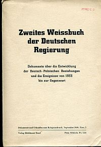 Dokumente zur Vorgeschichte des Krieges. (Umschlag)