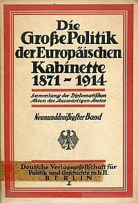 Das Nahen des Weltkrieges 1912-1914. (Umschlag)