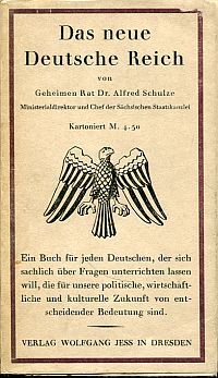 Schulze, Das neue deutsche Reich. (Umschlag)