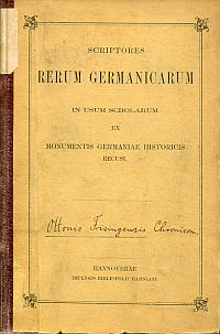 Otto: Chronicon adiecta continuatione. (Umschlag)